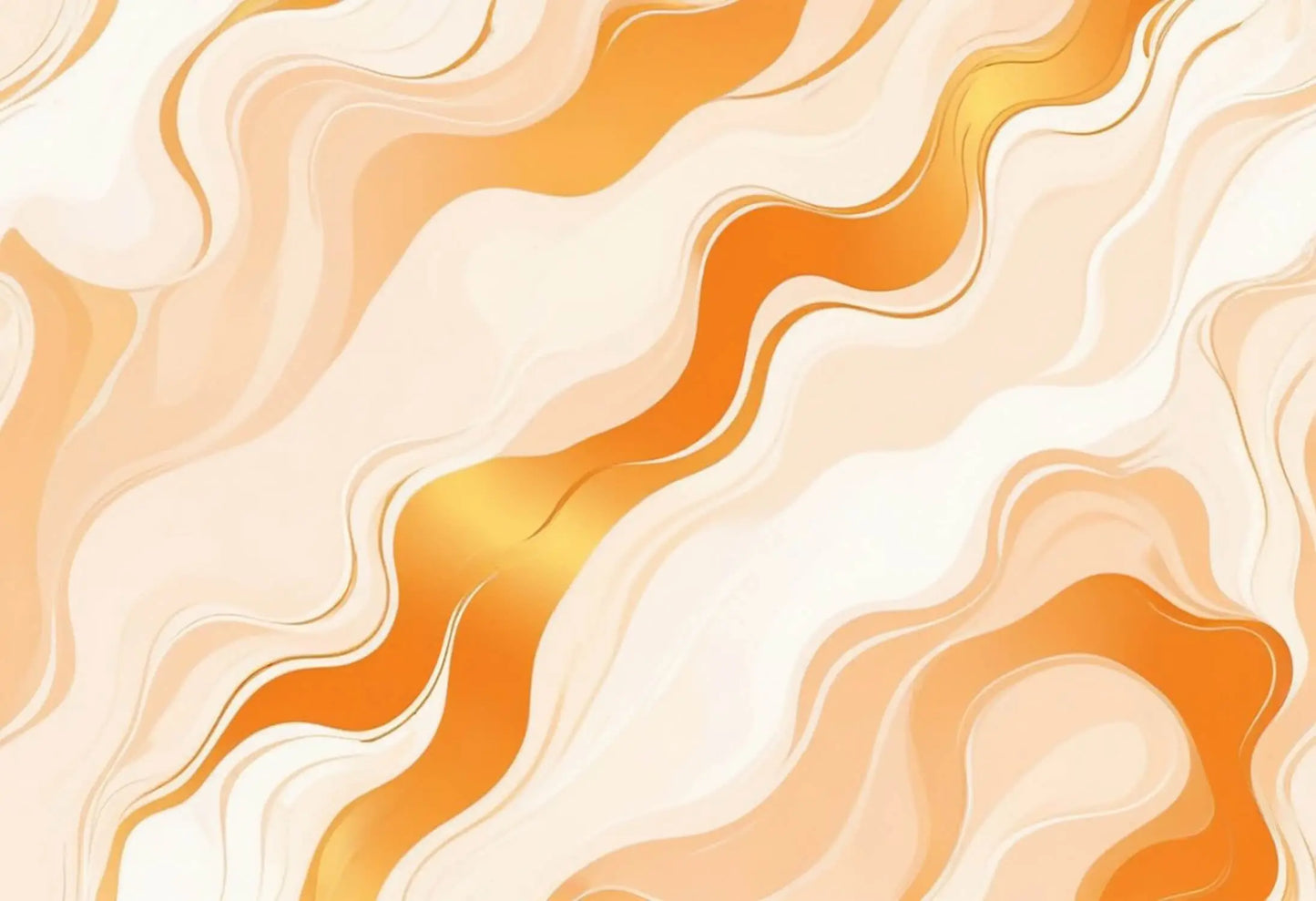 Papel pintado de olas naranja y blanco