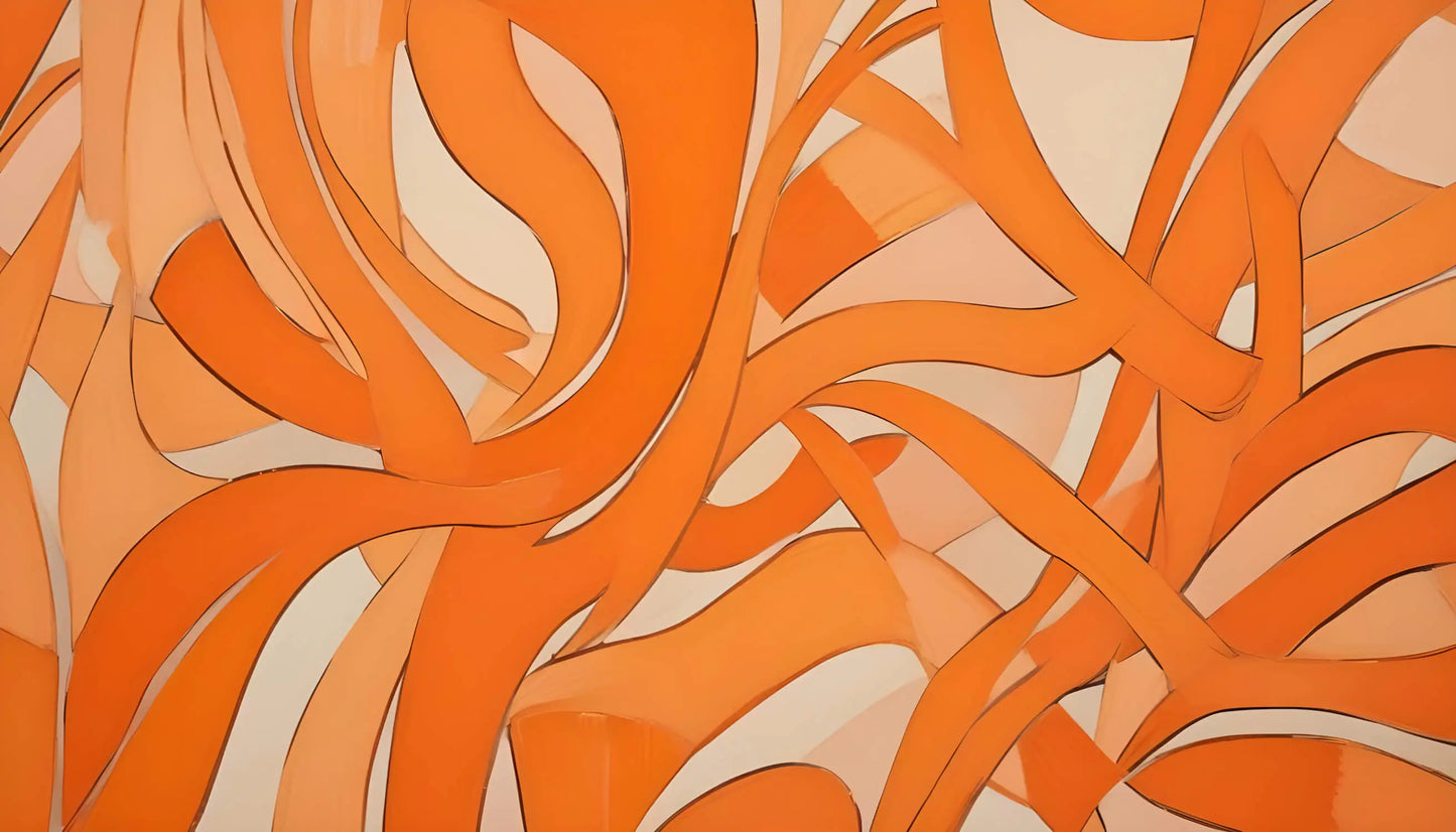 Papel pintado naranja fluido