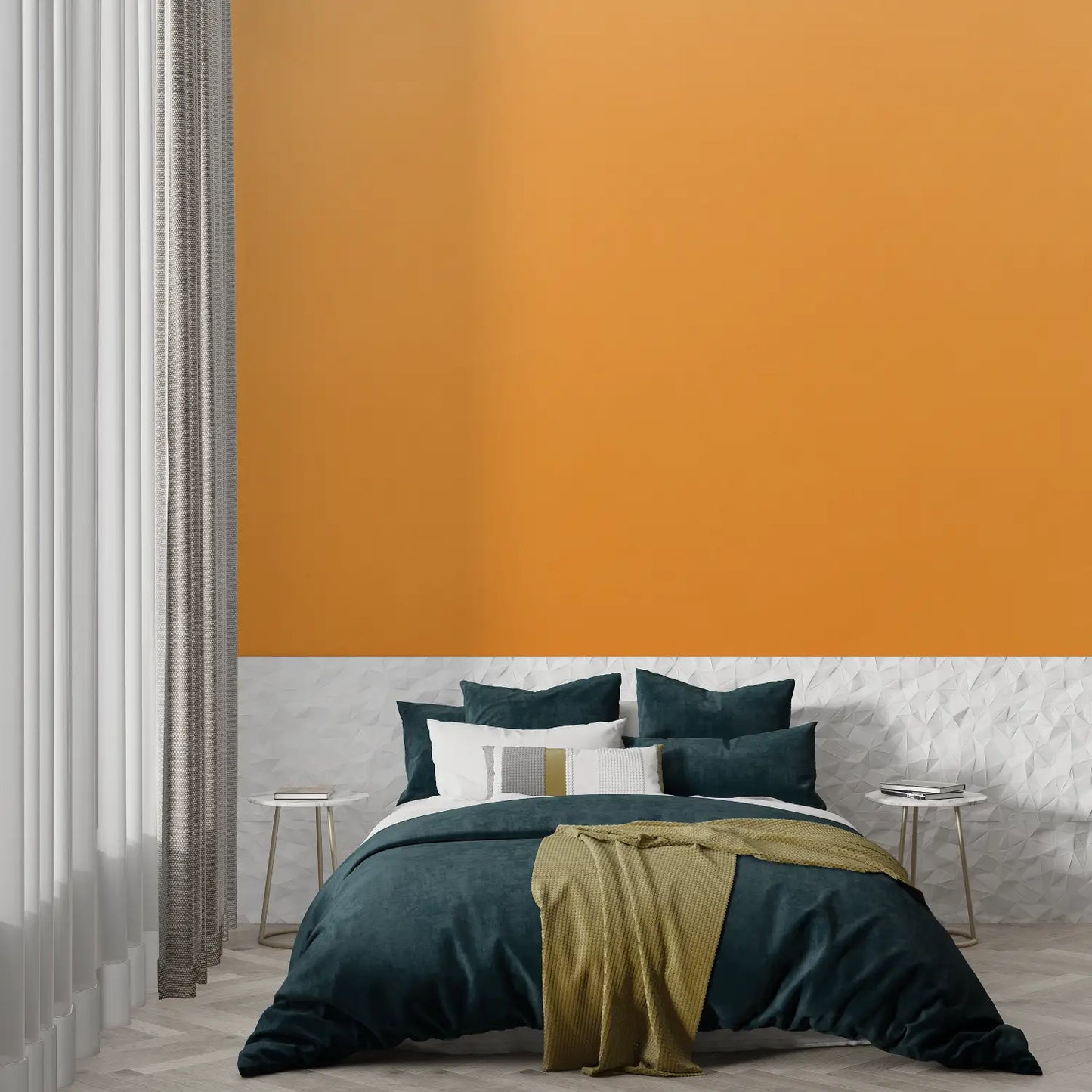 Papel pintado naranja brillante: panorámico de moda