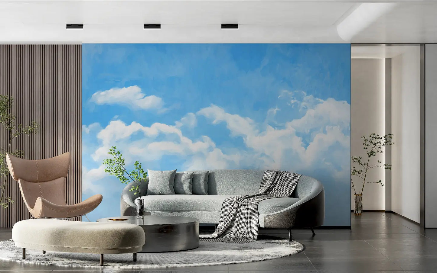 Papel pintado panorámico del cielo de la nube - cabecero