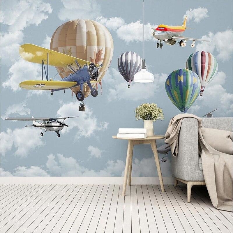 Papel Pintado Panorámico de Globo Aerostático