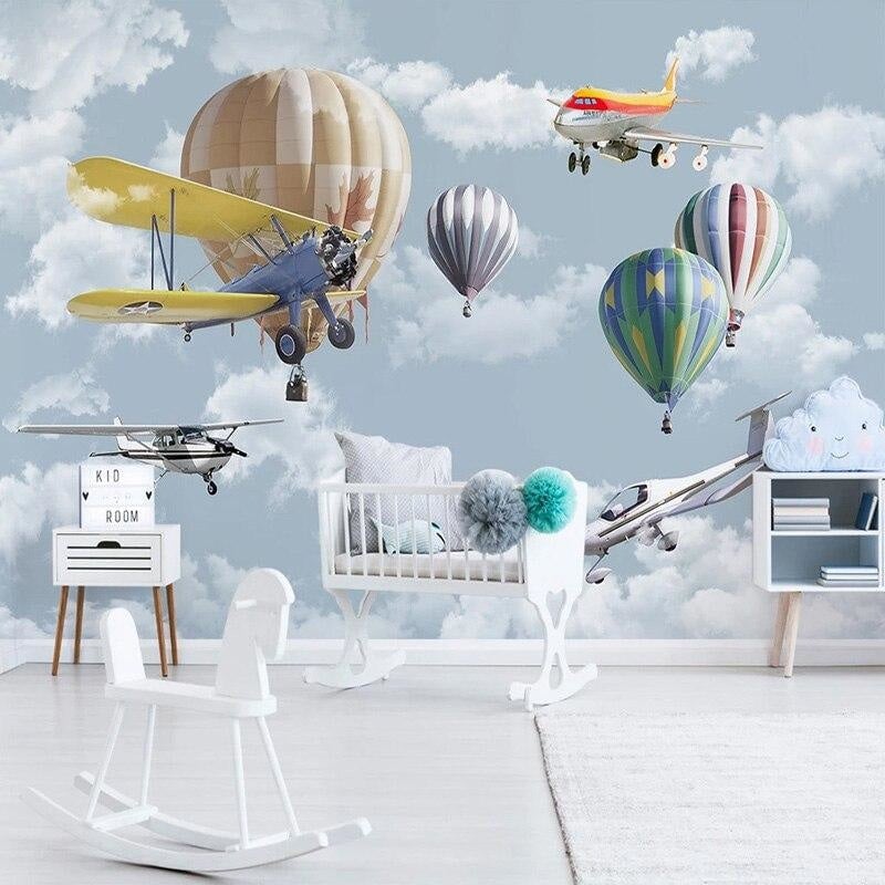 Papel Pintado Panorámico de Globo Aerostático