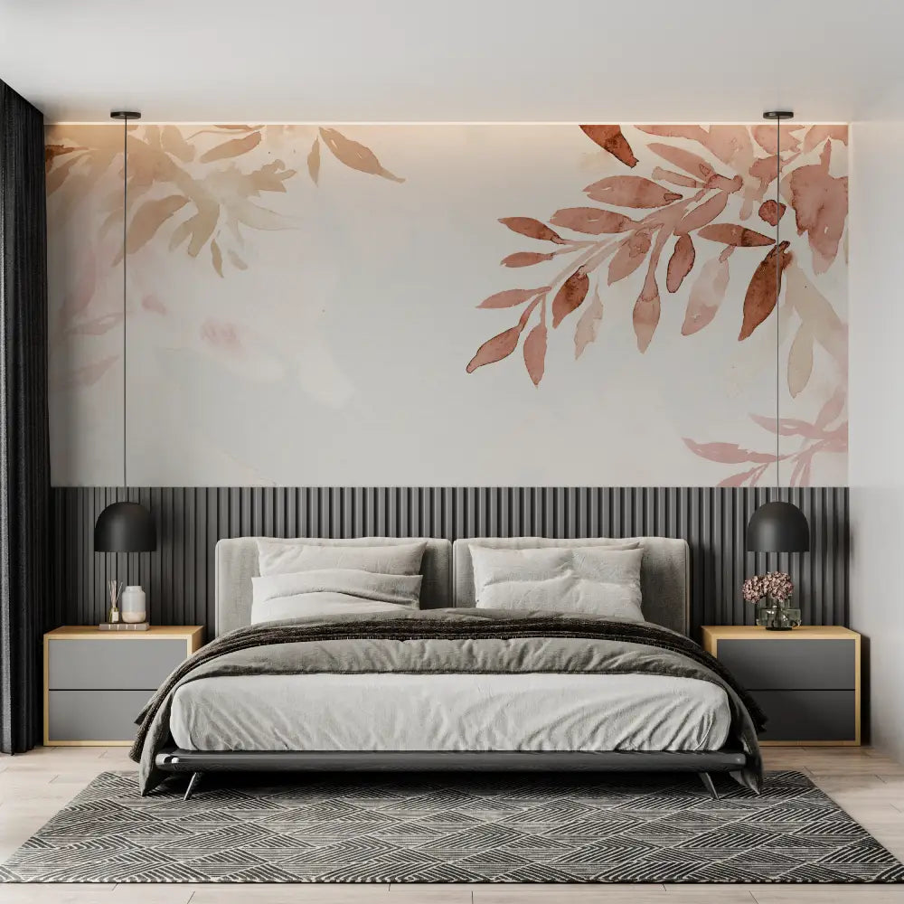 Papel pintado de terracota Dormitorio - sala de estar