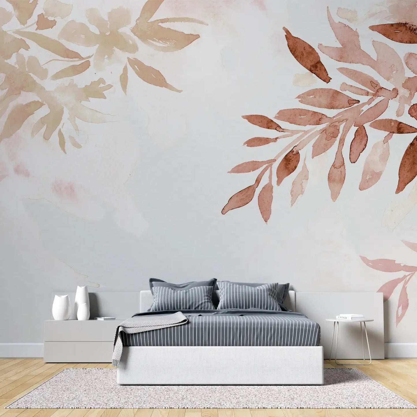 Papel pintado de terracota para dormitorio - cabecero