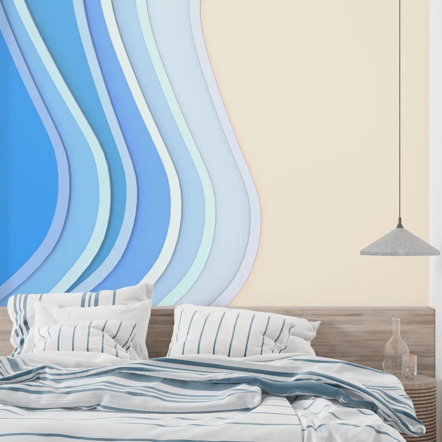 Papel Pintado de onda azul - merlin leroy