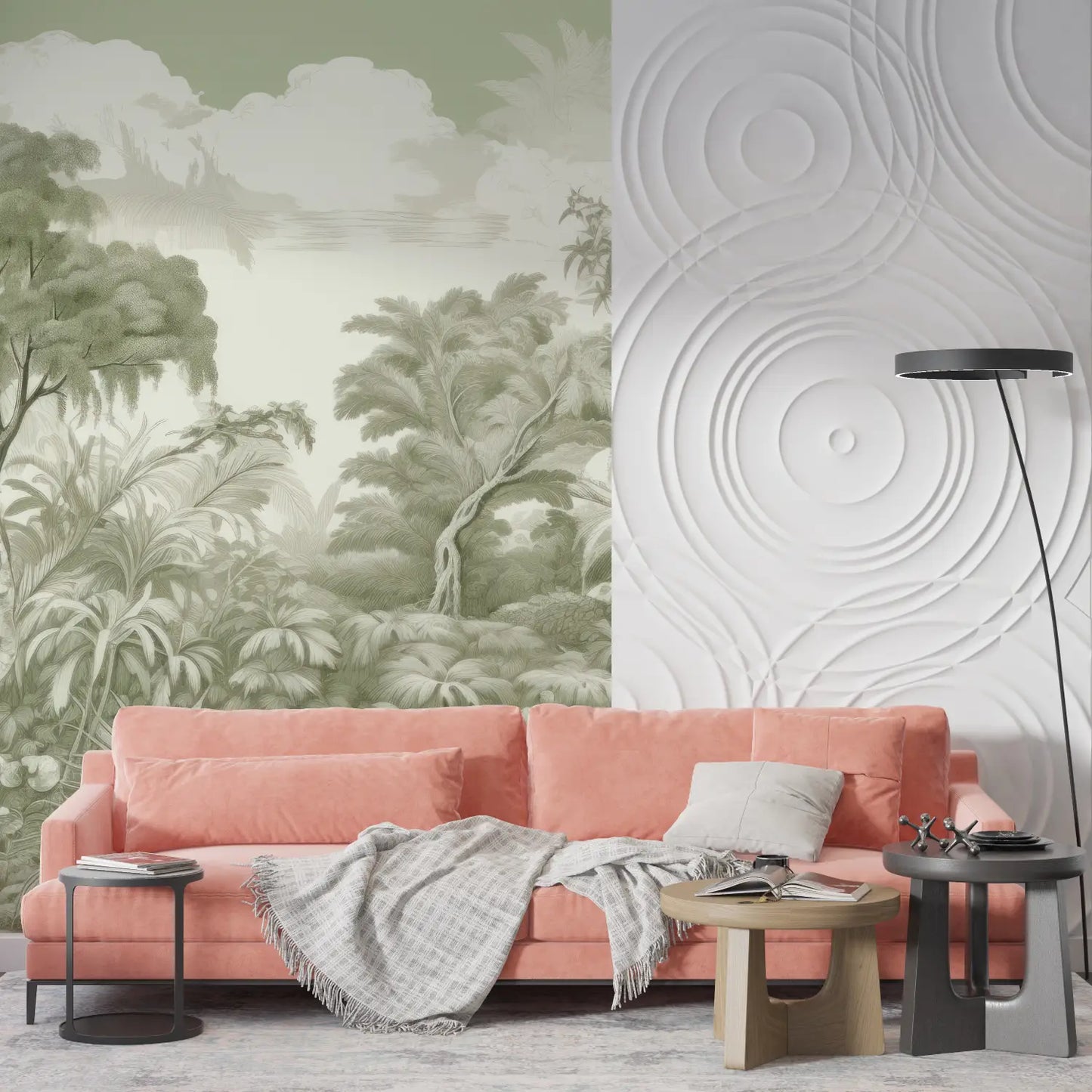 Papel pintado verde lima - diseño