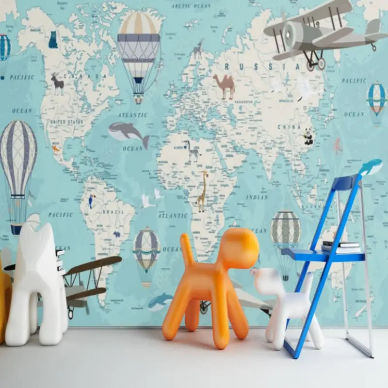 Papel Pintado del mapa mundial XXL