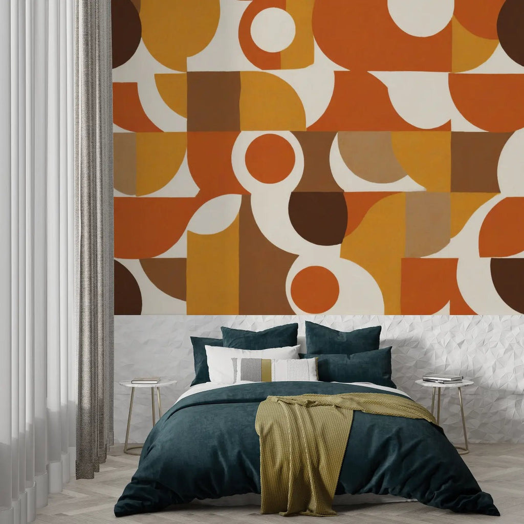 Papel Pintado Naranja