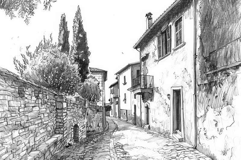 Papier Peint Panoramique Italien Noir Et Blanc