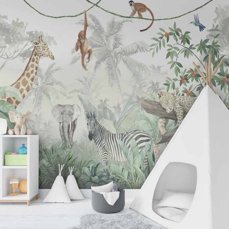 Papel pintado de animales <br/> Riqueza de la selva