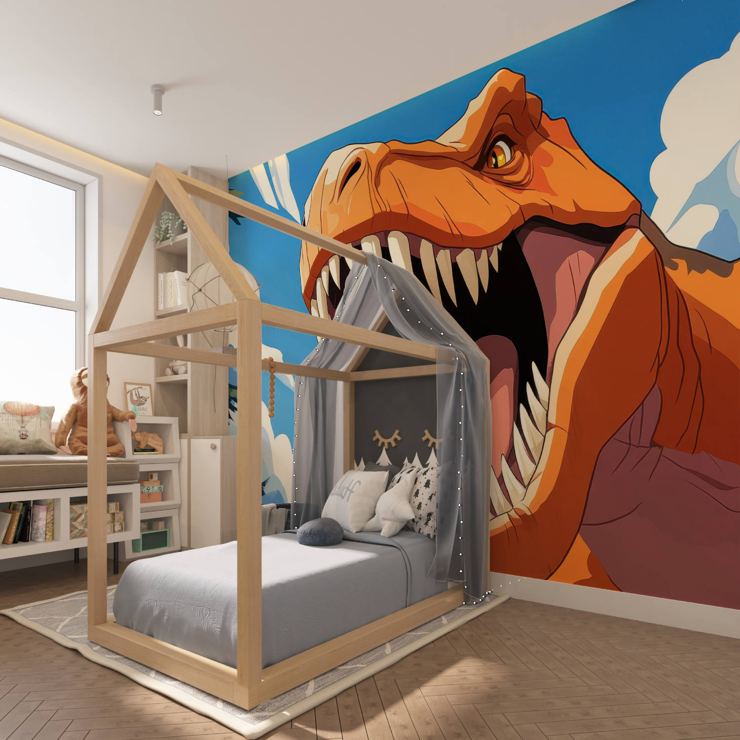 Papier Peint Dinosaure Chambre Garçon - Second Image