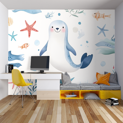 Papel pintado infantil Marinero - papel pintado de héroes