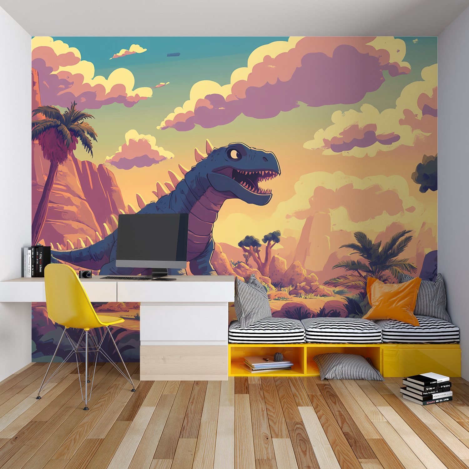 Papier Peint Dinosaure Chambre Enfants - Second Image