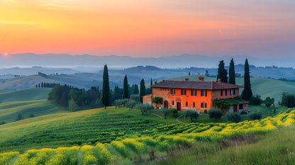 Papel pintado panorámico del paisaje de Toscana