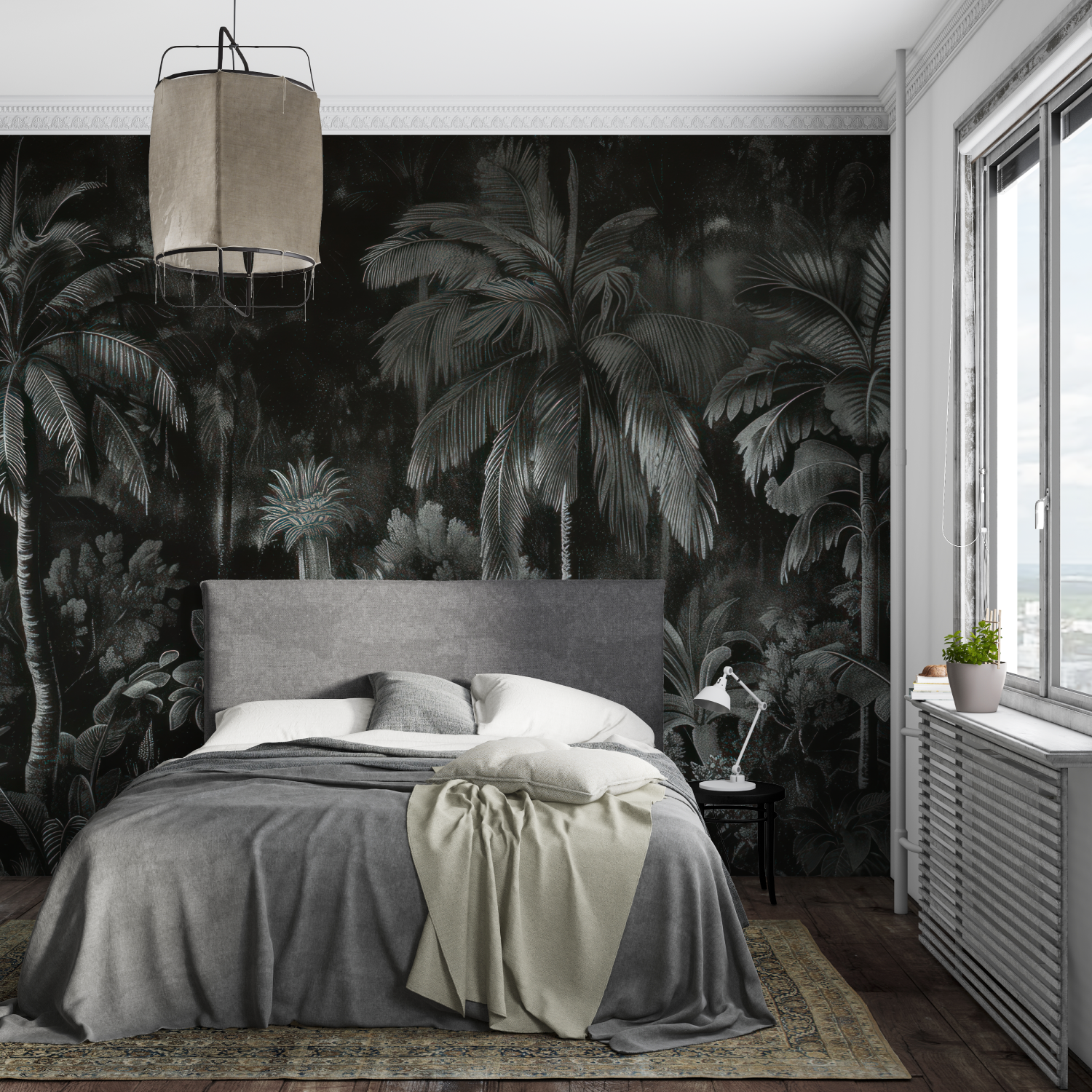 Papel pintado negro para dormitorio - leroy merlin