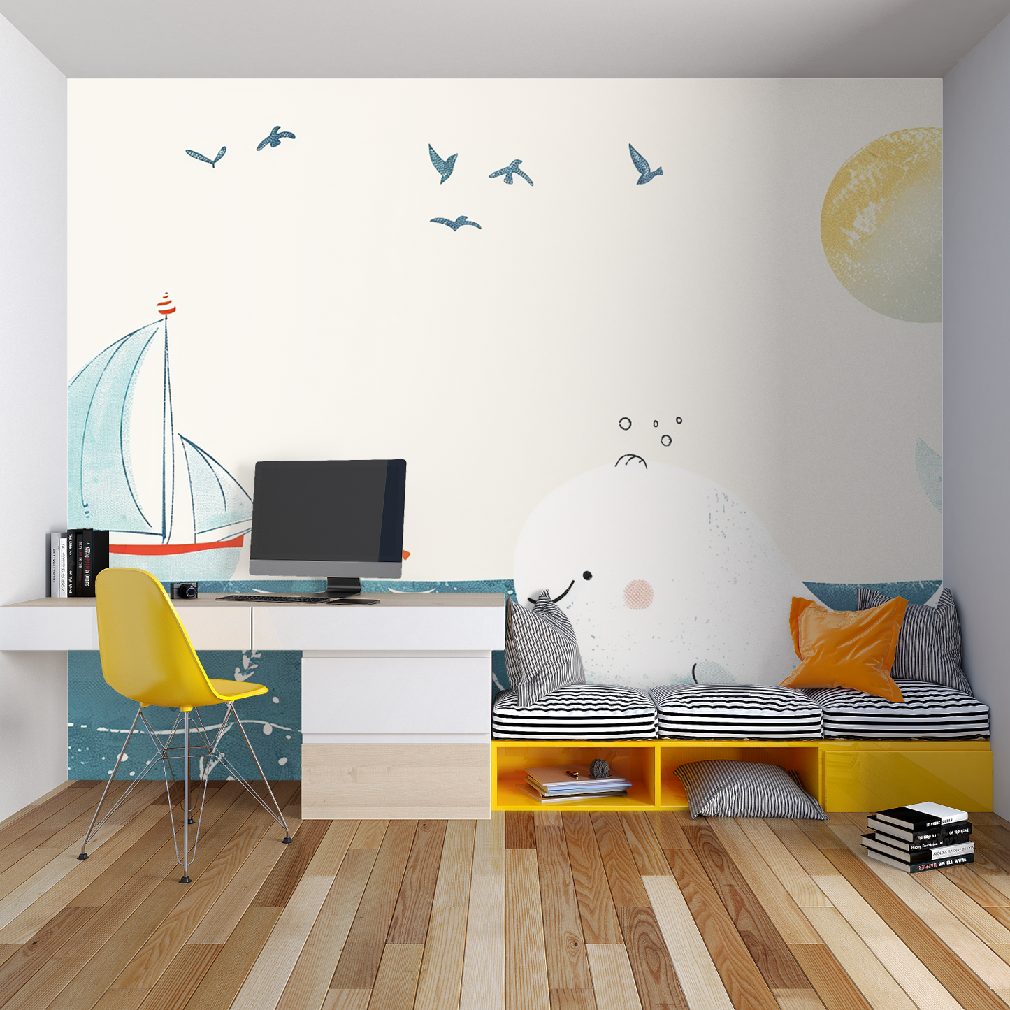 Papel pintado infantil Marinero - dormitorio de niño