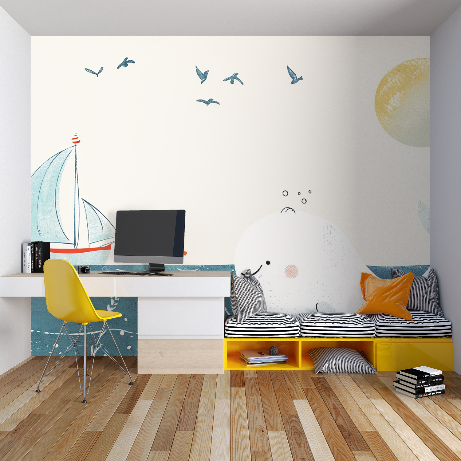 Papel pintado infantil Marinero - dormitorio de niño