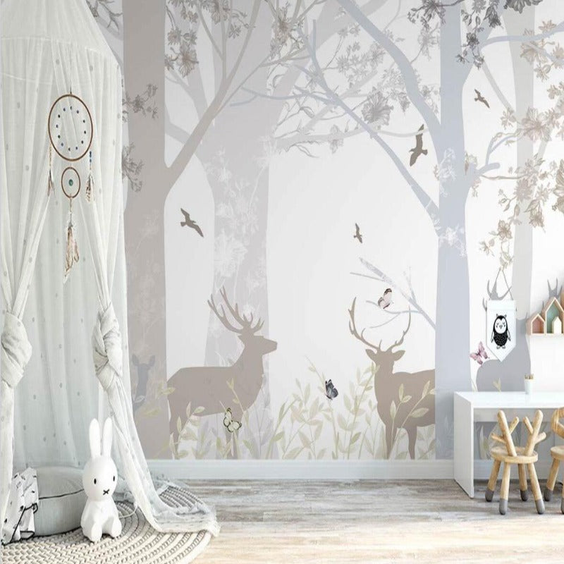 Papel pintado de animales <br/> Bosque bebé encantado