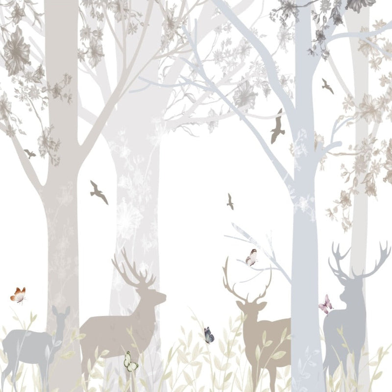 Papel pintado de animales <br/> Bosque bebé encantado