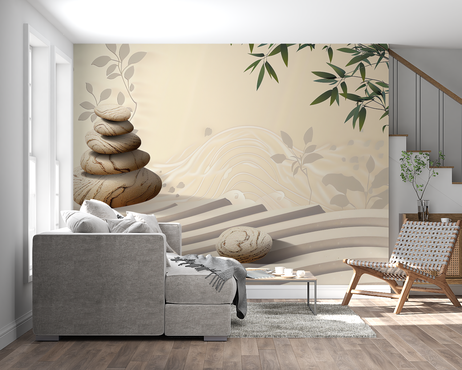 Papel pintado para dormitorio Zen - tendencia 2024