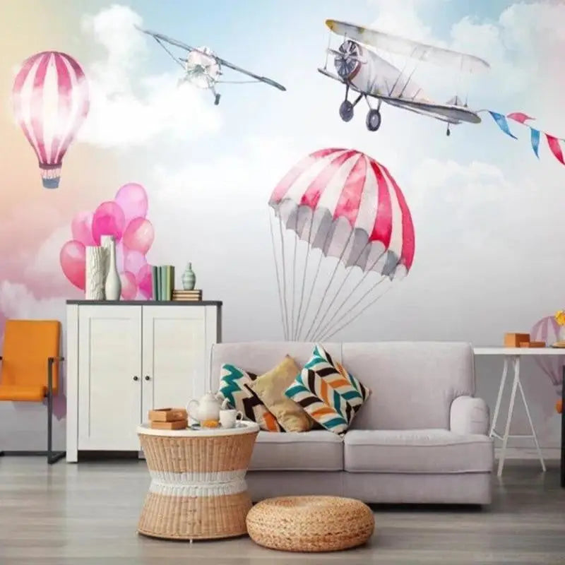 Decoración De Dormitorio De Niña De Avión