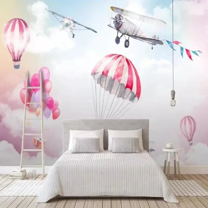 Decoración De Dormitorio De Niña De Avión