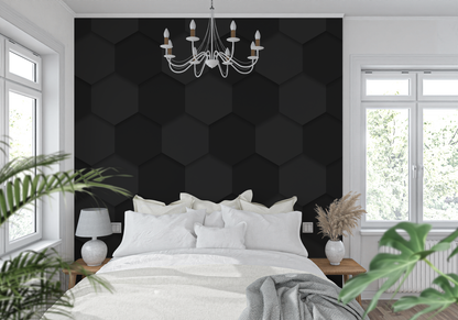 Papel pintado Panal negro - 4murs