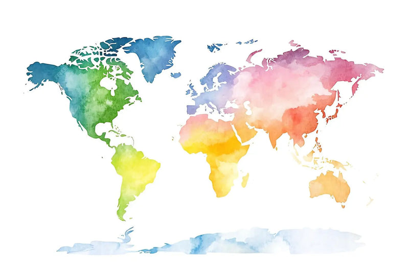 Mapa mundial del dormitorio adolescente