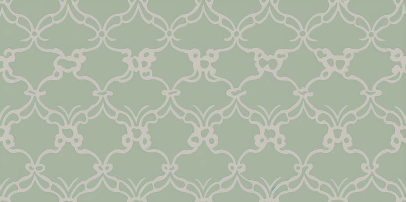 Papier Peint Baroque Vert