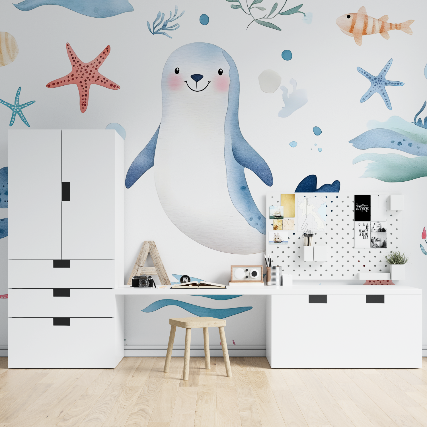 Papel pintado infantil Marinero - dormitorio de niño