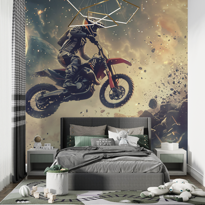 Papel Pintado de carreras de motos para niño - papel pintado de niño