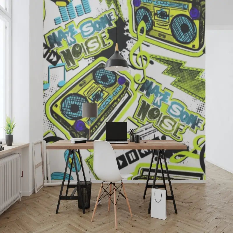 Decoración de dormitorio juvenil de hip hop