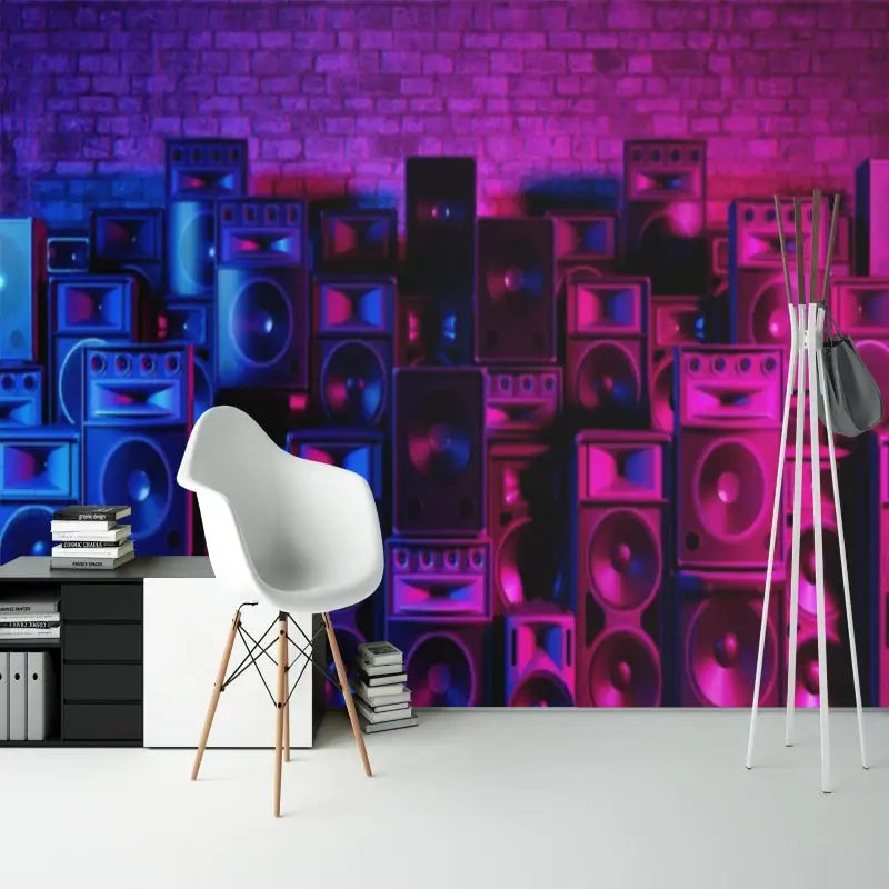 Decoración de dormitorio juvenil con tema musical