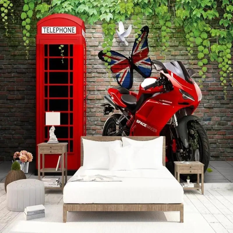 Decoración de dormitorio de motocicleta