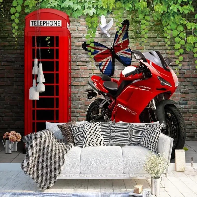 Decoración de dormitorio de motocicleta