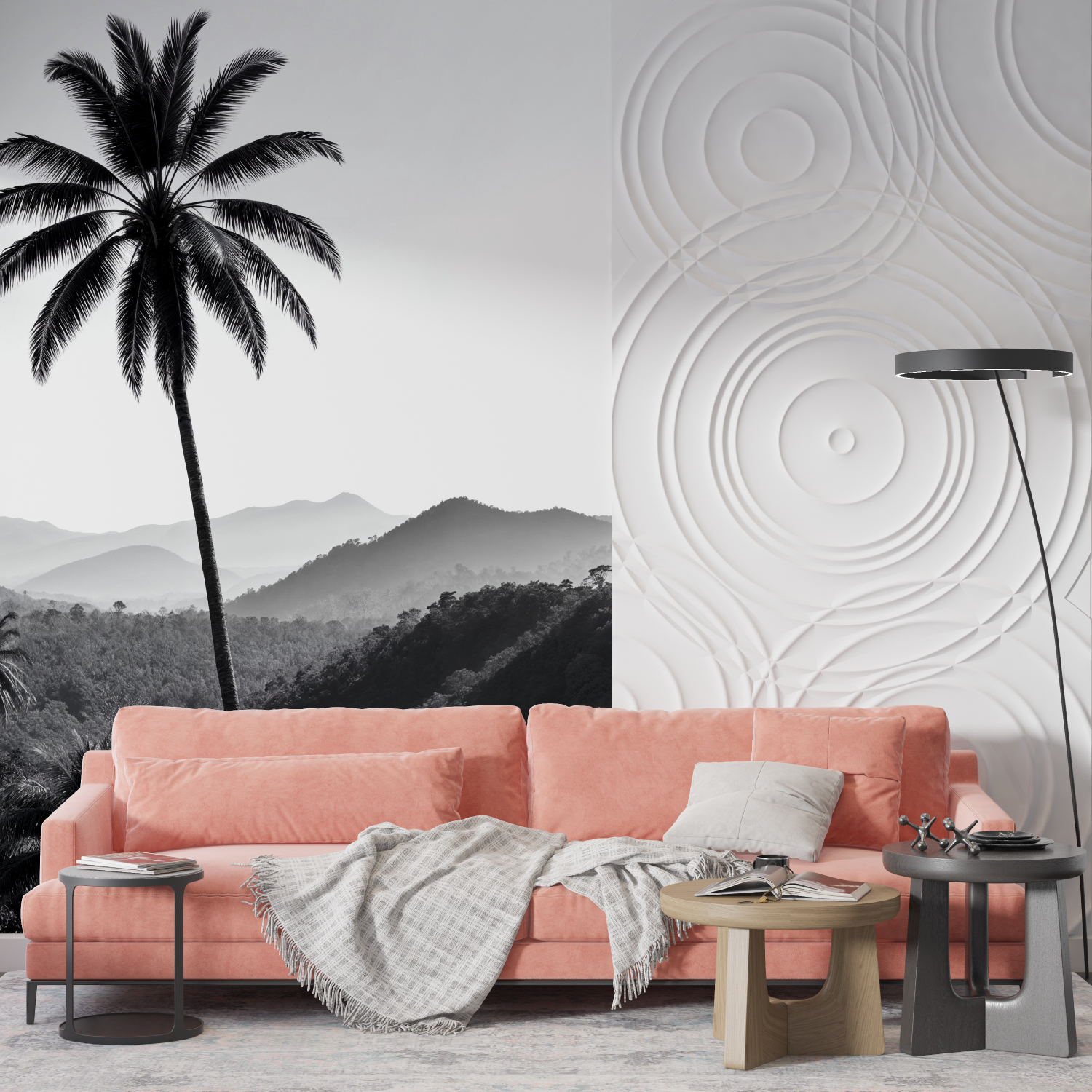 Papel pintado negro para dormitorio de adultos - contemporáneo