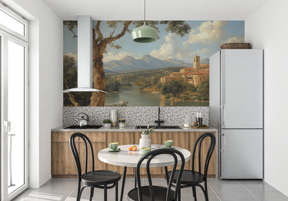 Papel pintado panorámico de paisaje italiano - tendencia de pared