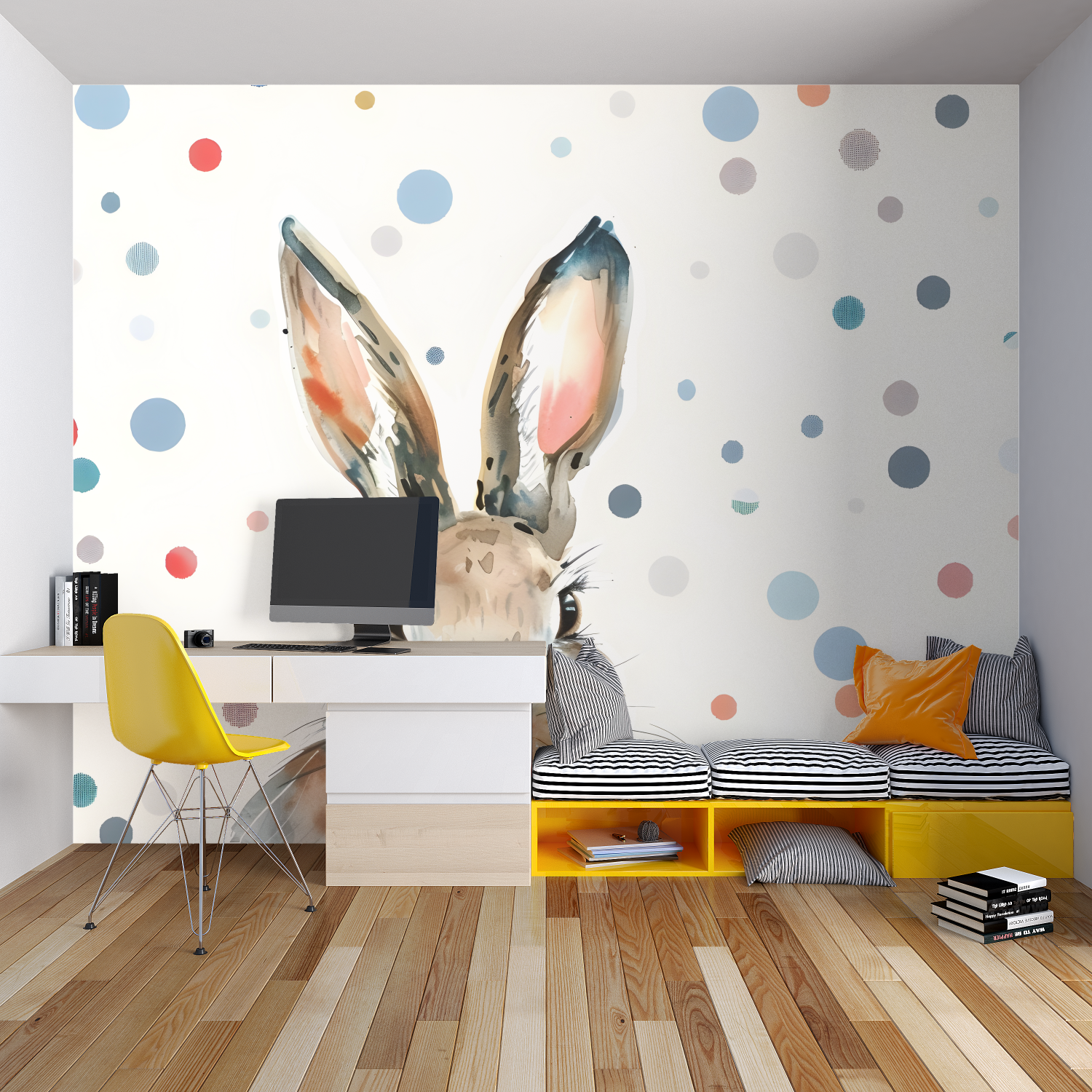 Papel pintado infantil Conejo - dormitorio de spiderman