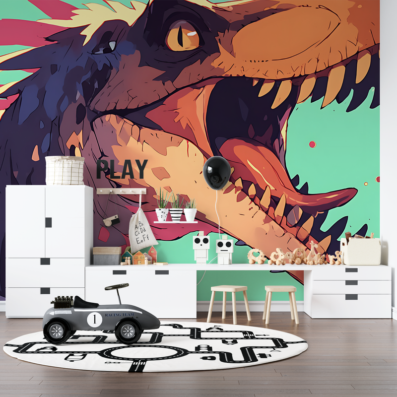 Papier Peint Dinosaure Graffiti - pano anime