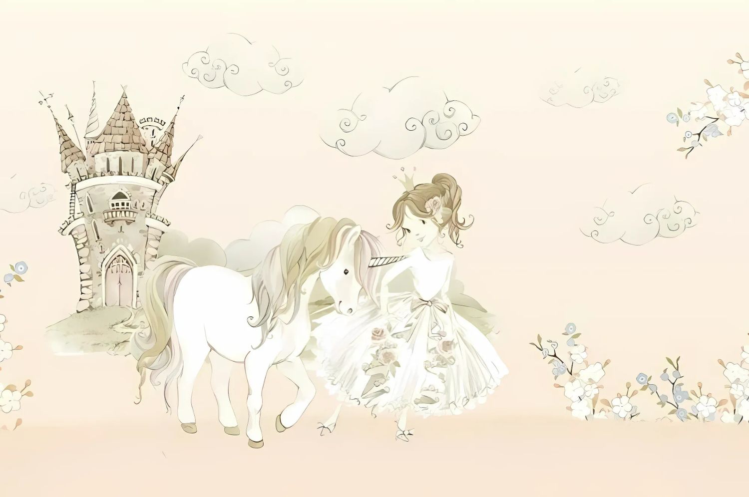 Fondo de Pantalla de Princesa y Unicornio - Second Image