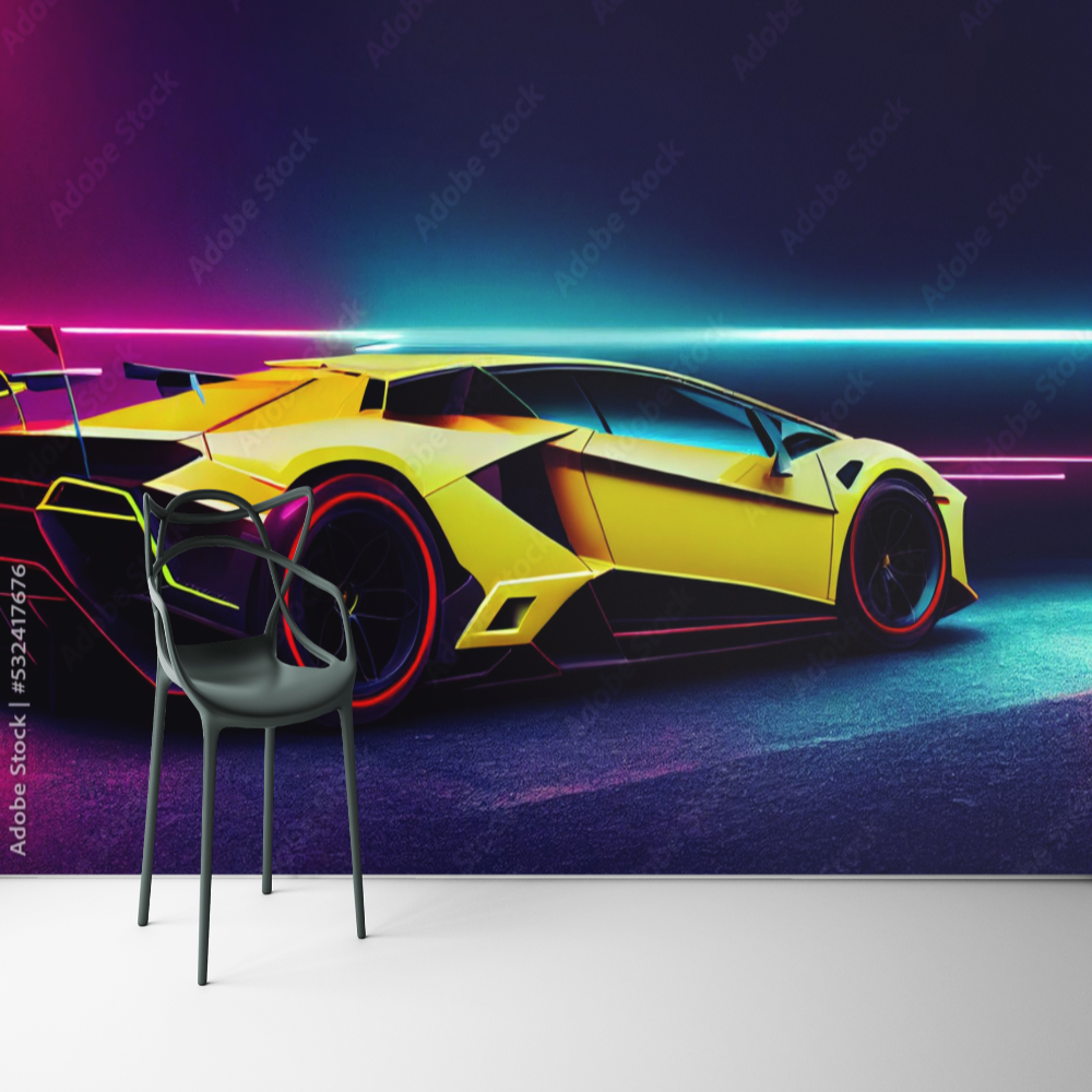 Fondo de pantalla de coche <br/> Lamborghini amarillo