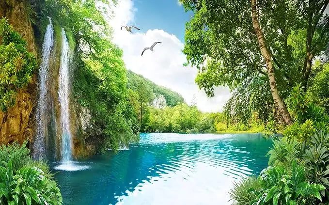 Fondo de pantalla de cascada 3d