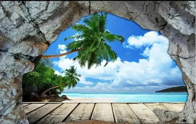 Fondo de pantalla de playa 3d