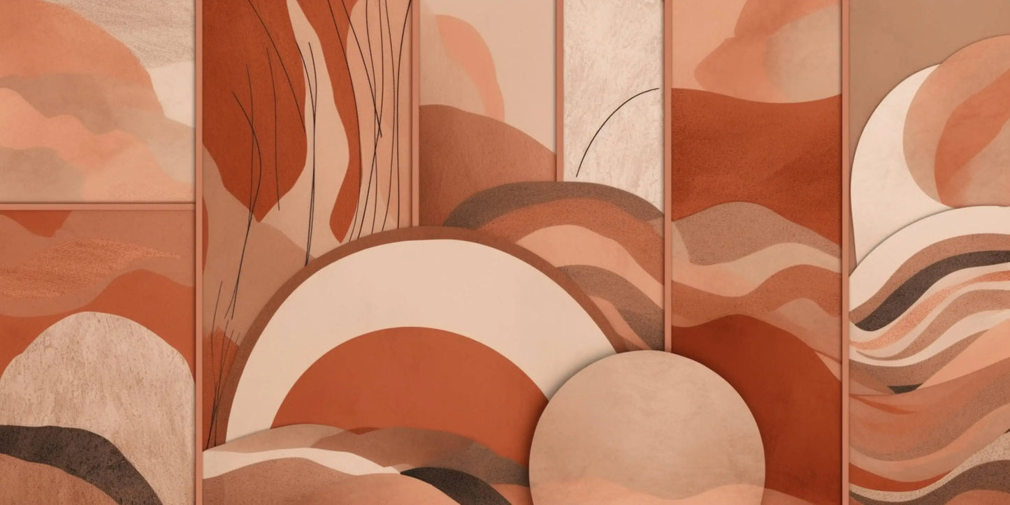 Papel pintado abstracto de terracota