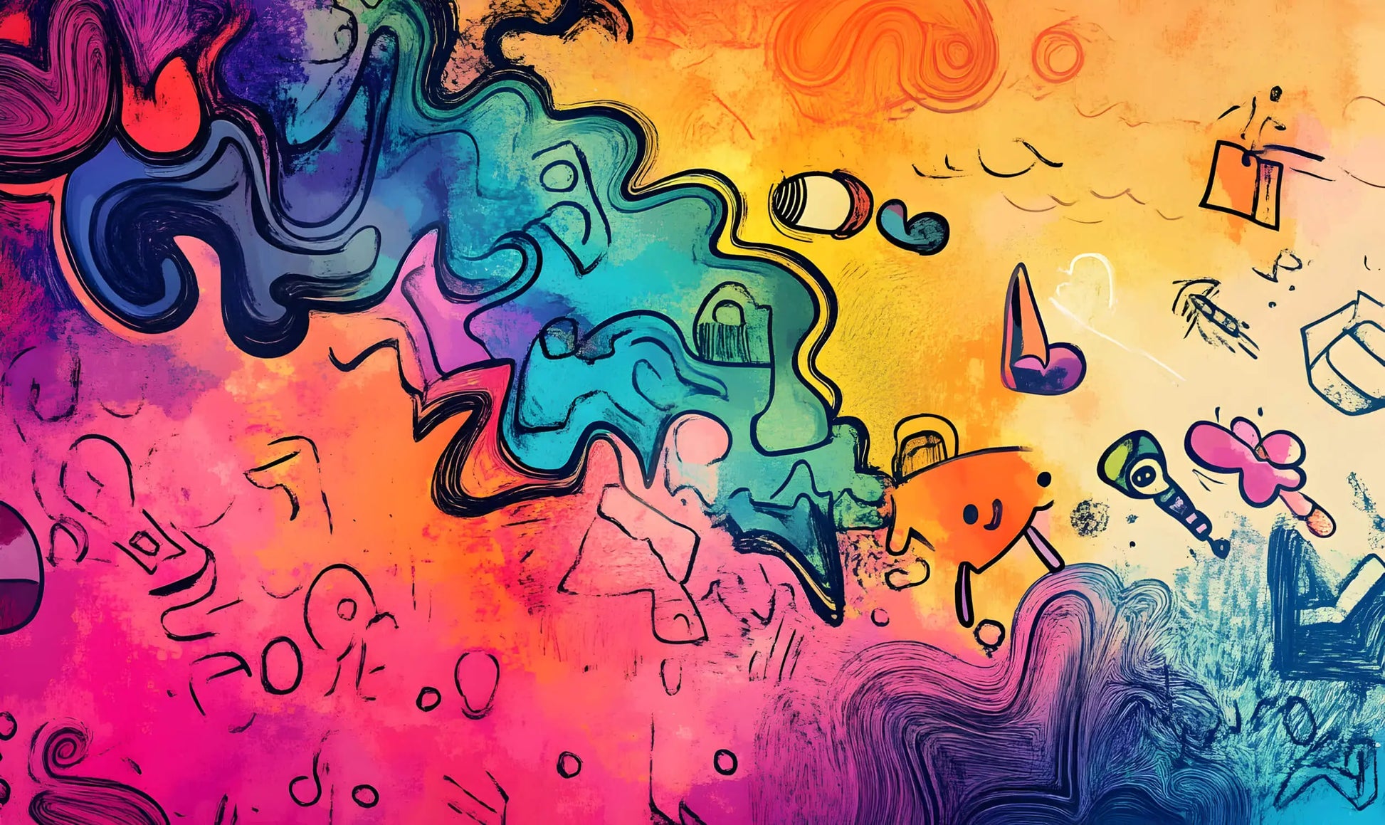 Papel Pintado De Graffiti Adolescente
