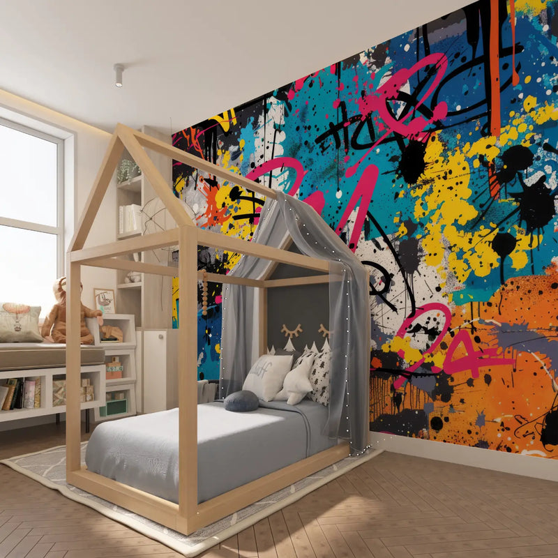 Papier Peint Ados Style Graffiti - chambre spiderman