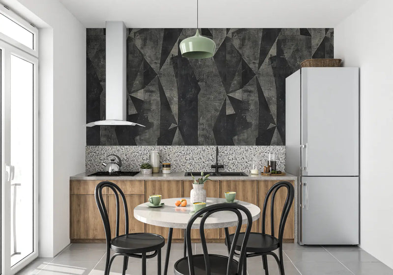 Papier Peint Anthracite - mur cuisine