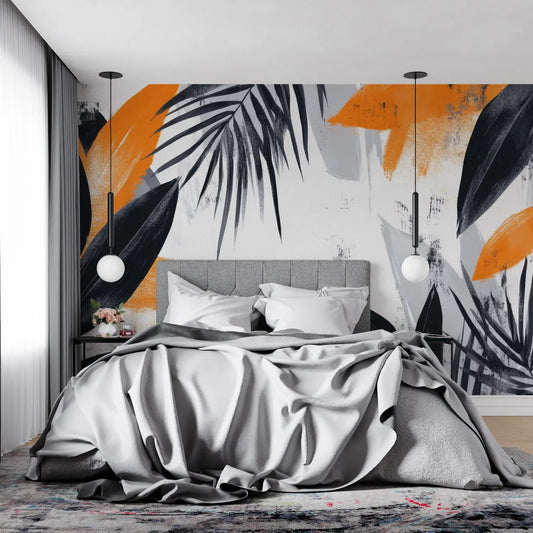 Papel pintado con naranja - papel pintado panorámico