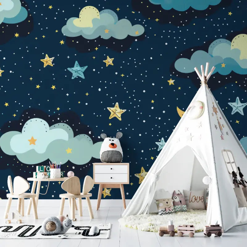 Papier peint bébé Ciel nocturne - bebe tipi