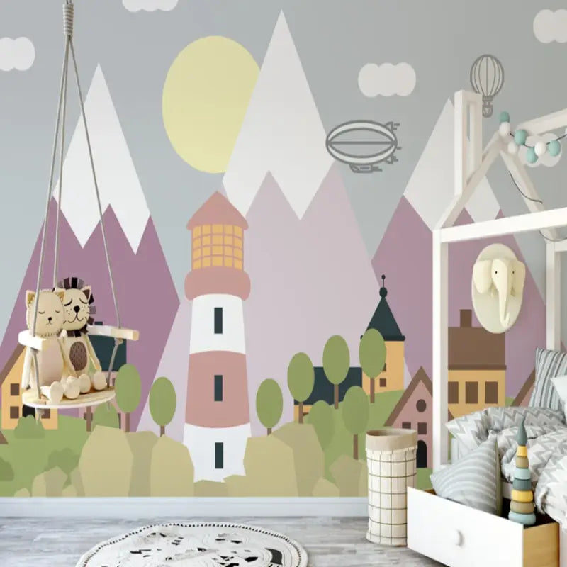 Papel pintado clásico para bebé Colée Mountain
